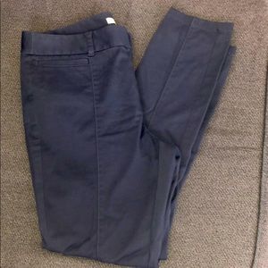 NWT Loft slate blue skinny slacks ankle length